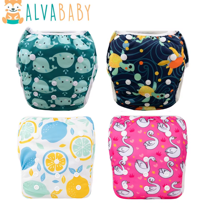 ALVABABY pañal de natación reutilizable ajustable para bebé
