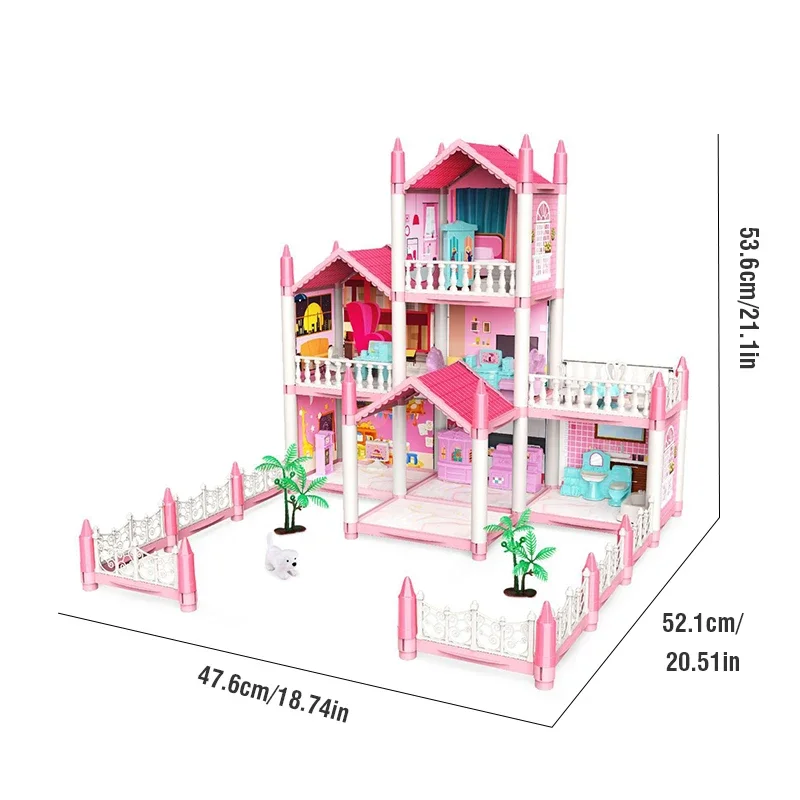 Casa de muñecas Villa con muebles – Juguete simulación para niños - imagen 3