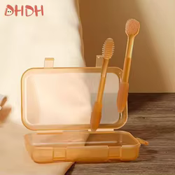 DHDH Cepillo de dientes de silicona para bebé con limpiador lengua