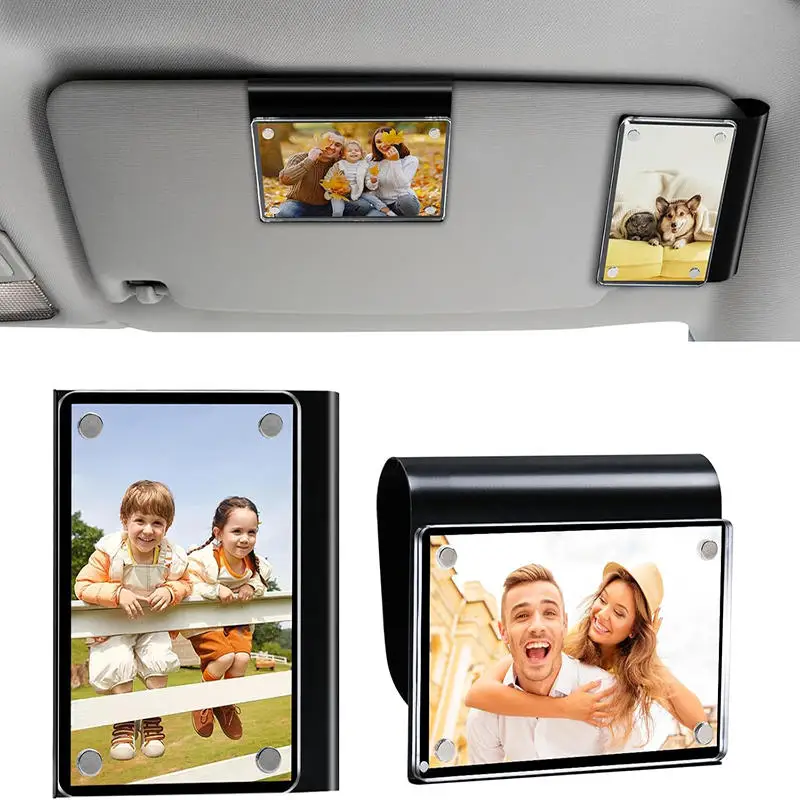Clip portafotos universal para visera de coche con foto - imagen 2
