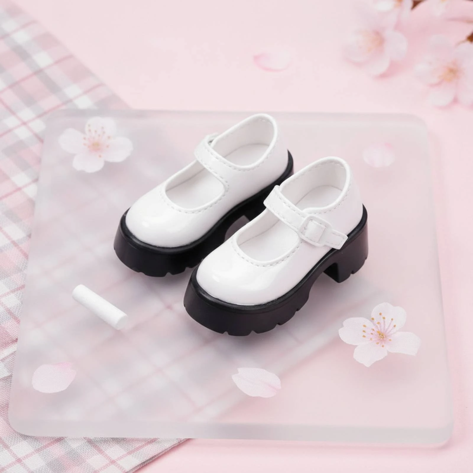 Zapatos escolares JK con tacón grueso, plataforma y correa hebilla