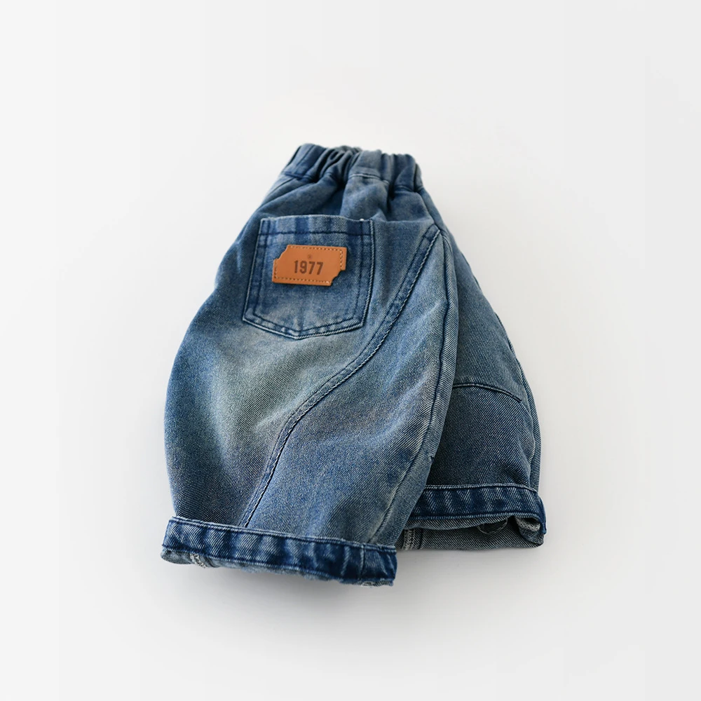Pantalones vaqueros de bebé con pernera ancha azul - imagen 4