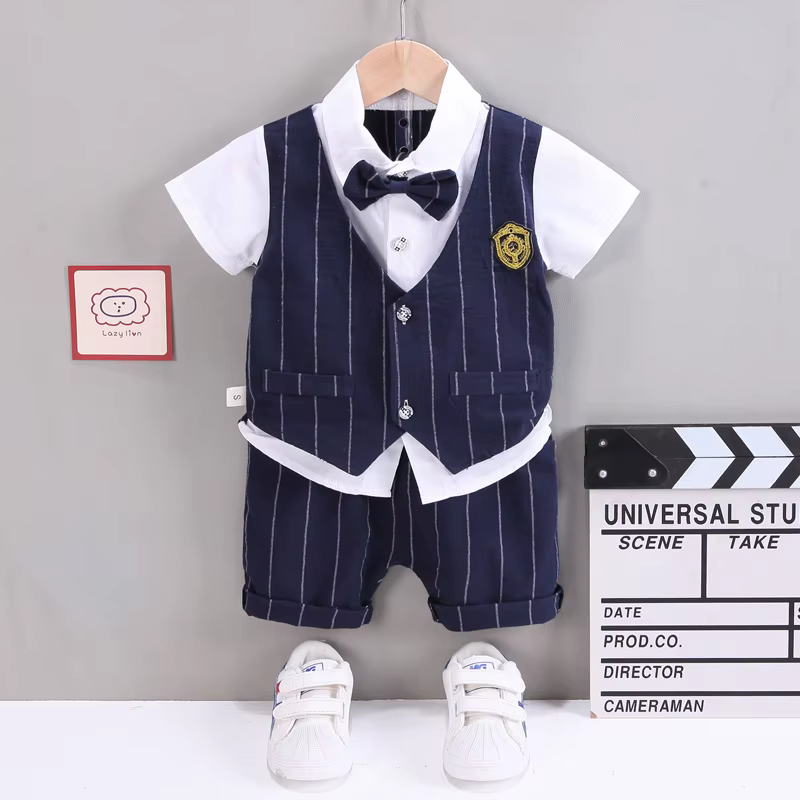 Ropa de verano bebé camisa manga corta pantalones cortos - imagen 2