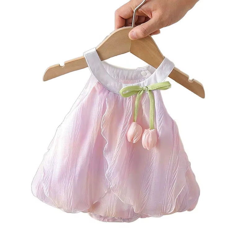 MILANCEL Body verano para bebé con estampado tulipanes coloridos - imagen 5