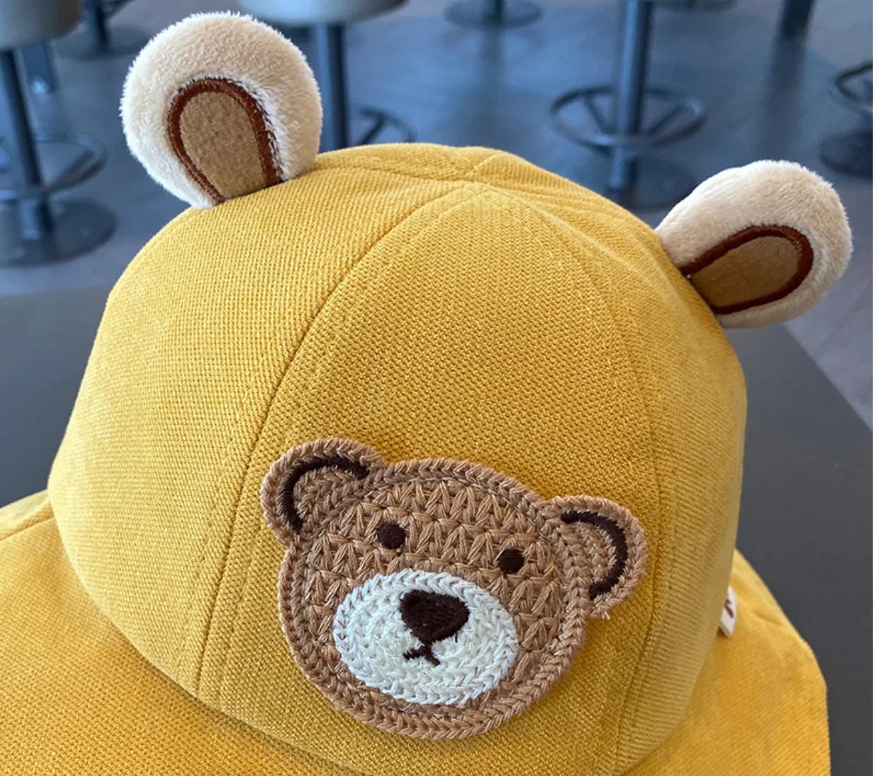 Gorra infantil orejas oso – Protección solar niños transpirable - imagen 4