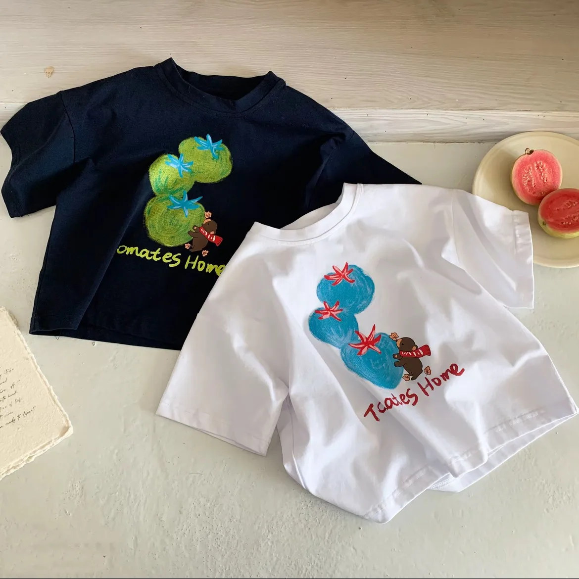 MILANCEL camiseta de verano holgada ventilada con dibujos de tomate - imagen 4