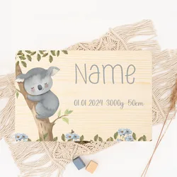 Caja de recuerdos para bebé personalizada en madera natural premium
