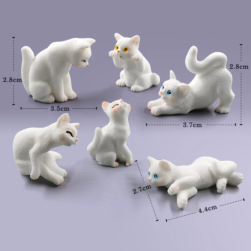 Estatuilla de gato para jardín de hadas en miniatura - imagen 4