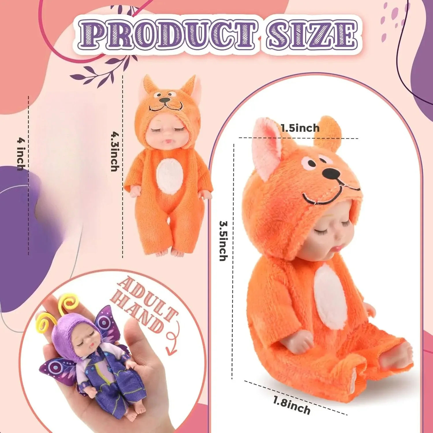 Muñeca bebé reborn mini para regalo de cumpleaños – estilo Pascua - imagen 5