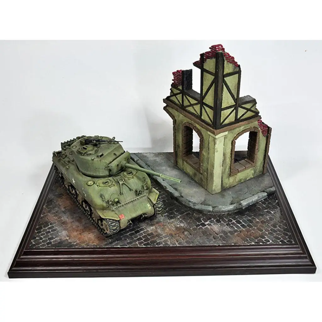 Kit de maqueta casa en ruinas miniatura para diorama - imagen 2