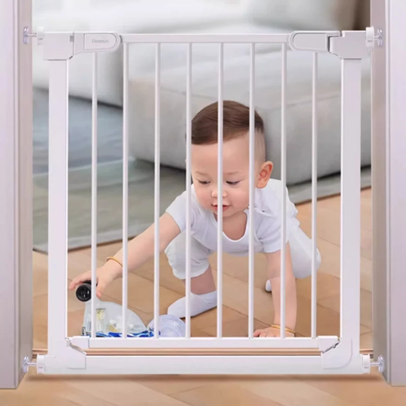 Puerta de seguridad para bebés sin taladro extensible con bloqueo dual - imagen 4