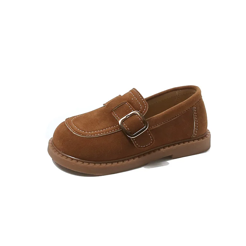 Mocasines de piel serraje para niña cómodos, estilo escolar - imagen 2