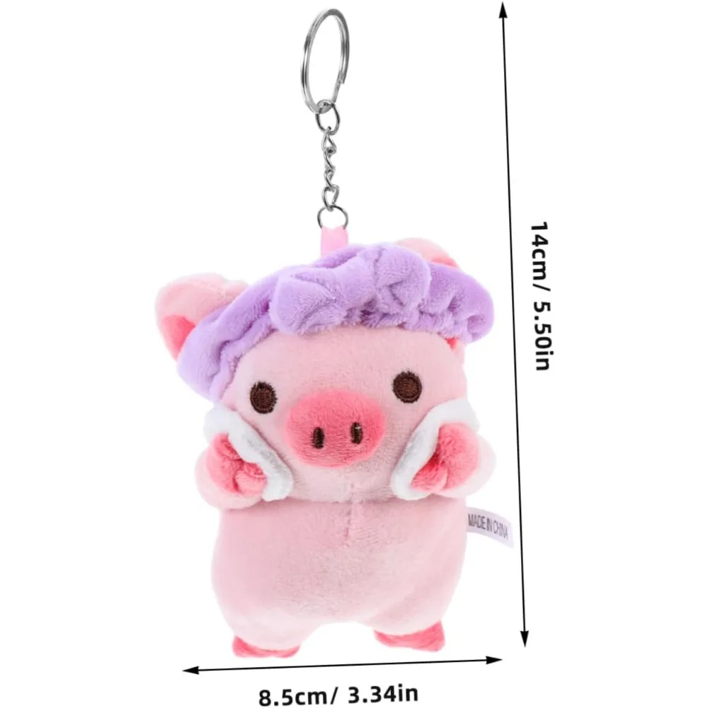 Llavero de peluche infantil con cerdito, oso y conejito para bolso - imagen 2