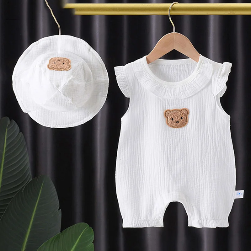 Mono infantil con diseño cruzado y estampado adorable