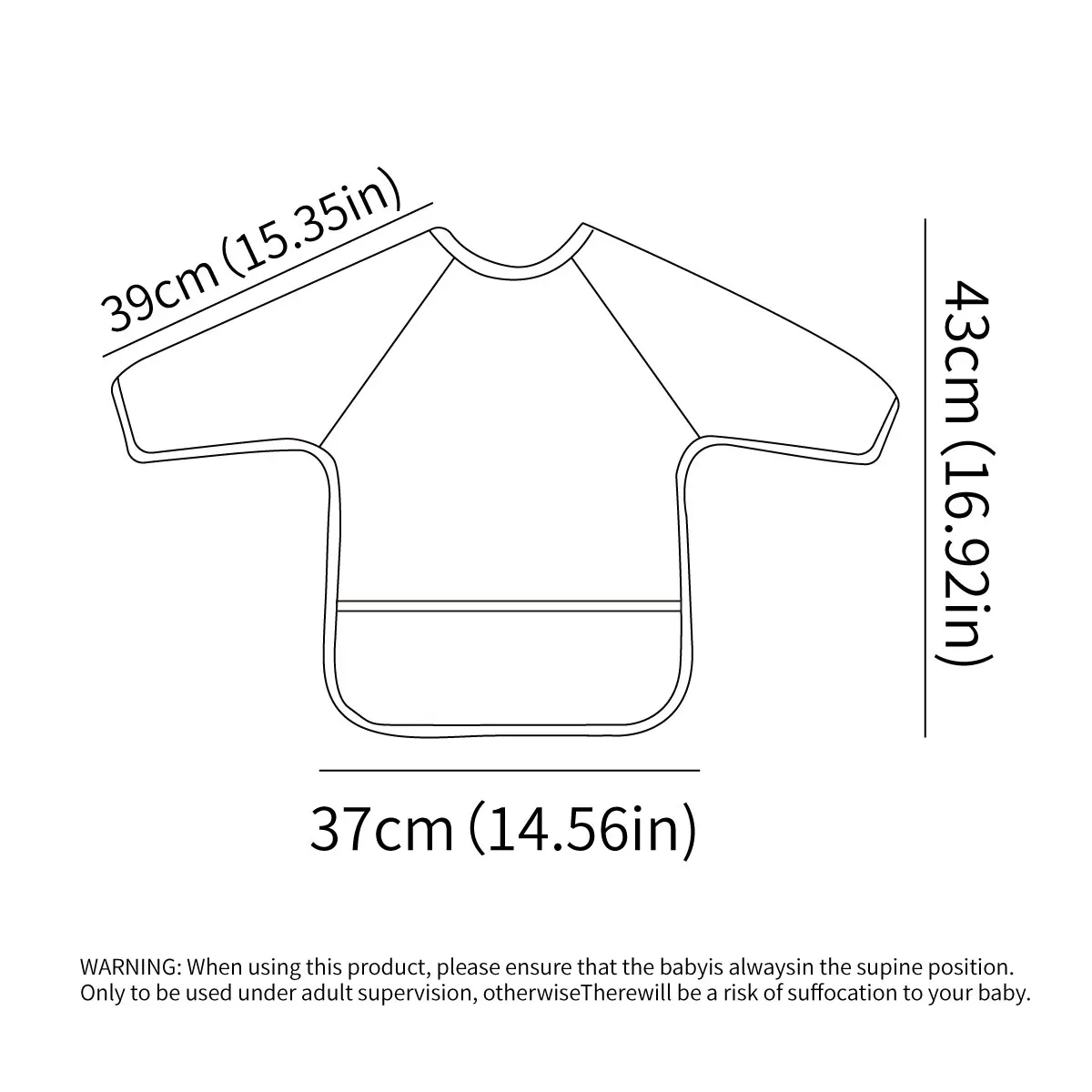 babero impermeable manga larga para bebé – HappyFlute
