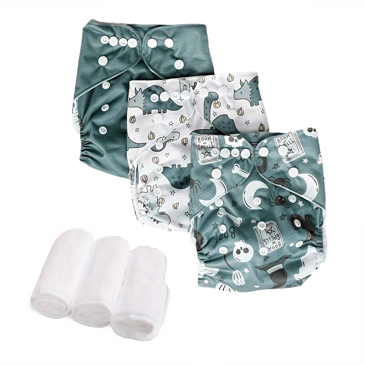 Happyflute Pañales de bolsillo lavables y ajustables con inserciones - imagen 3