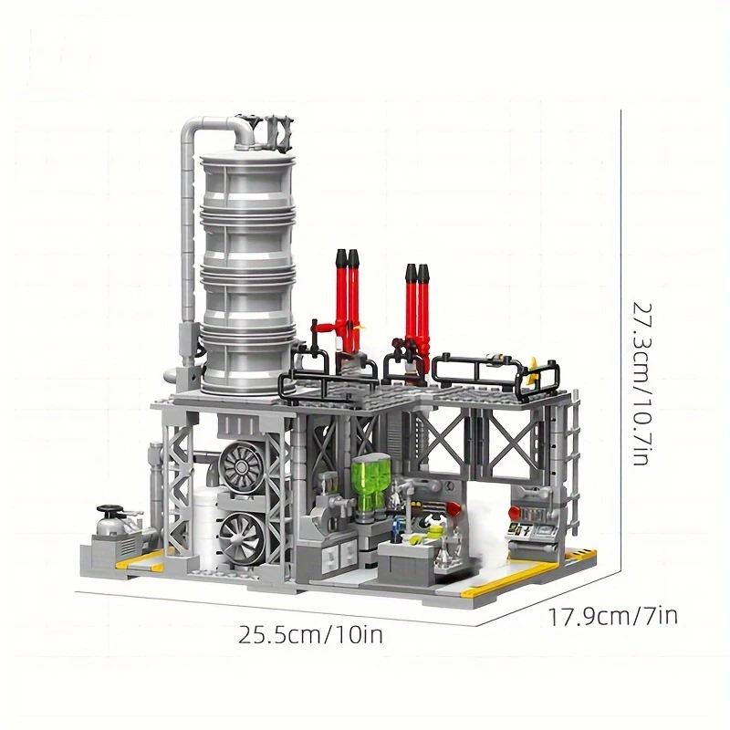 Bloques de construcción con laboratorio y estación para transporte - imagen 4