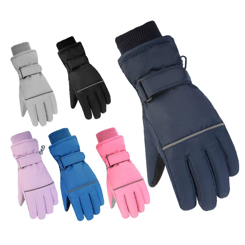 Guantes de esquí impermeables para niños con forro polar térmico - imagen 3