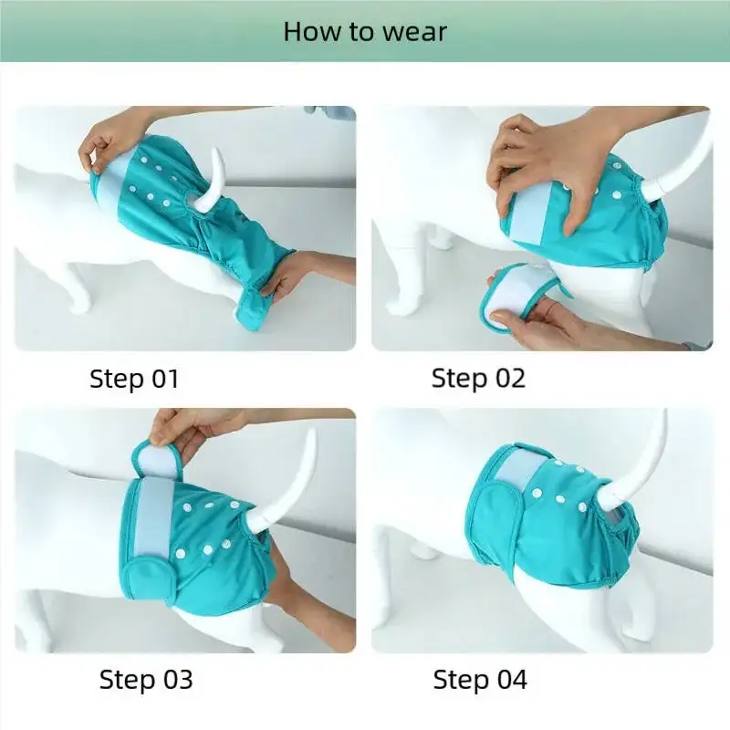 Pañales reutilizables para perros hembras impermeables y transpirables - imagen 5