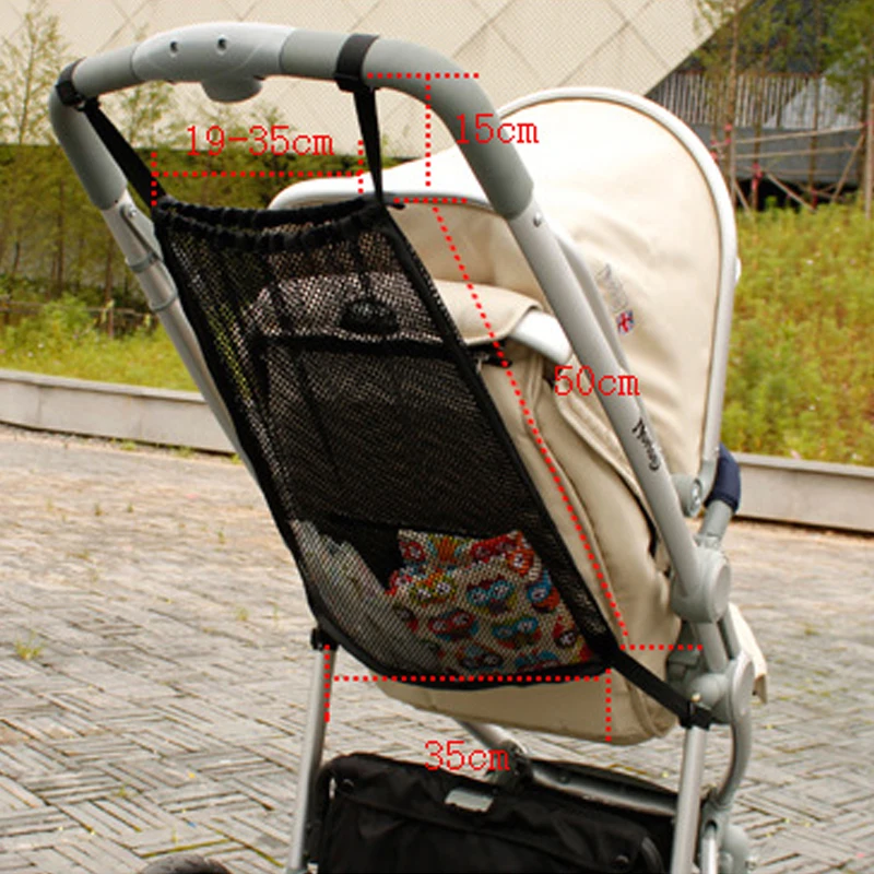 Bolsa colgante de red amplia para cochecito resistente – Acceso sencillo - imagen 5