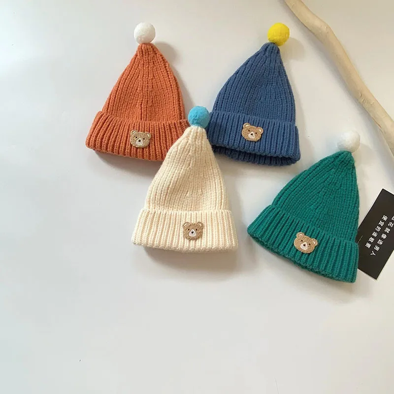 MILANCEL Gorro de punto con orejas de oso para bebé Invierno - imagen 3