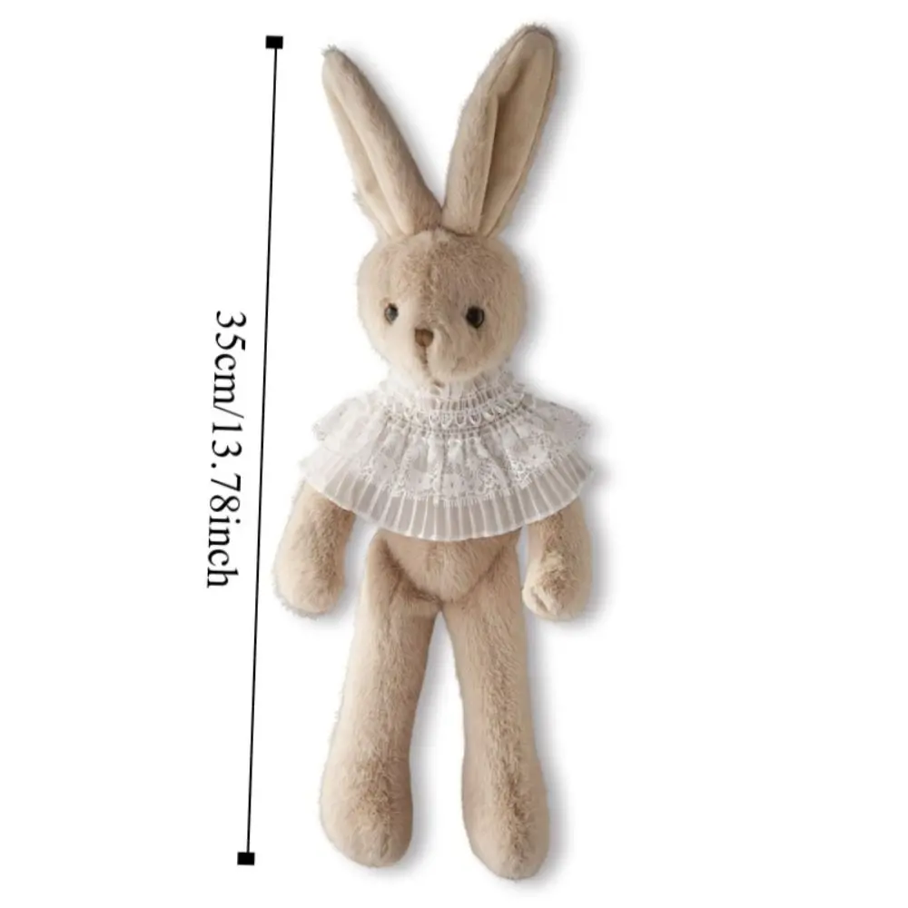 Peluche conejo de orejas largas con bufanda para decoración y juego - imagen 5