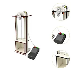 Kit de ciencia con ascensor de madera para niños, montaje
