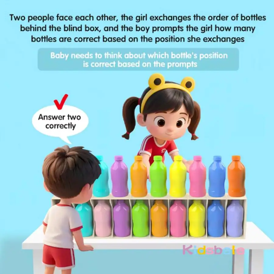 Juego de memoria con botellas, educativo para concentración - imagen 4