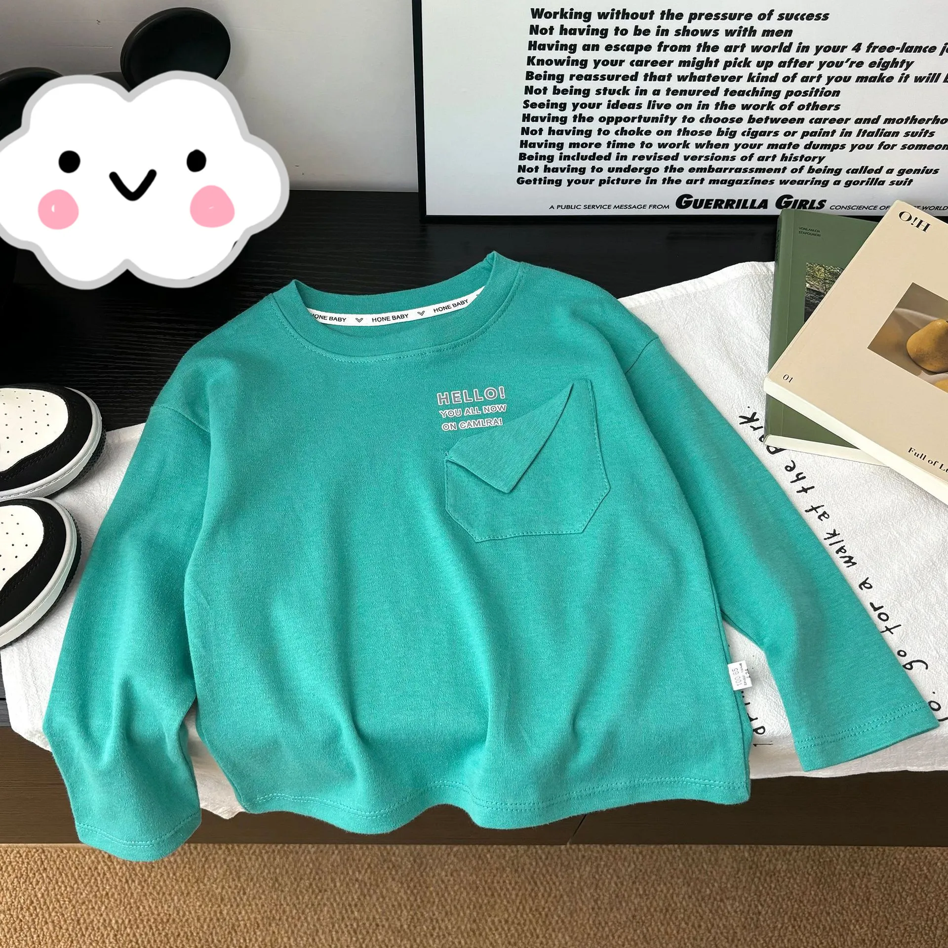 Camiseta de manga larga de algodón para bebé niño – Cuello redondo otoño - imagen 4