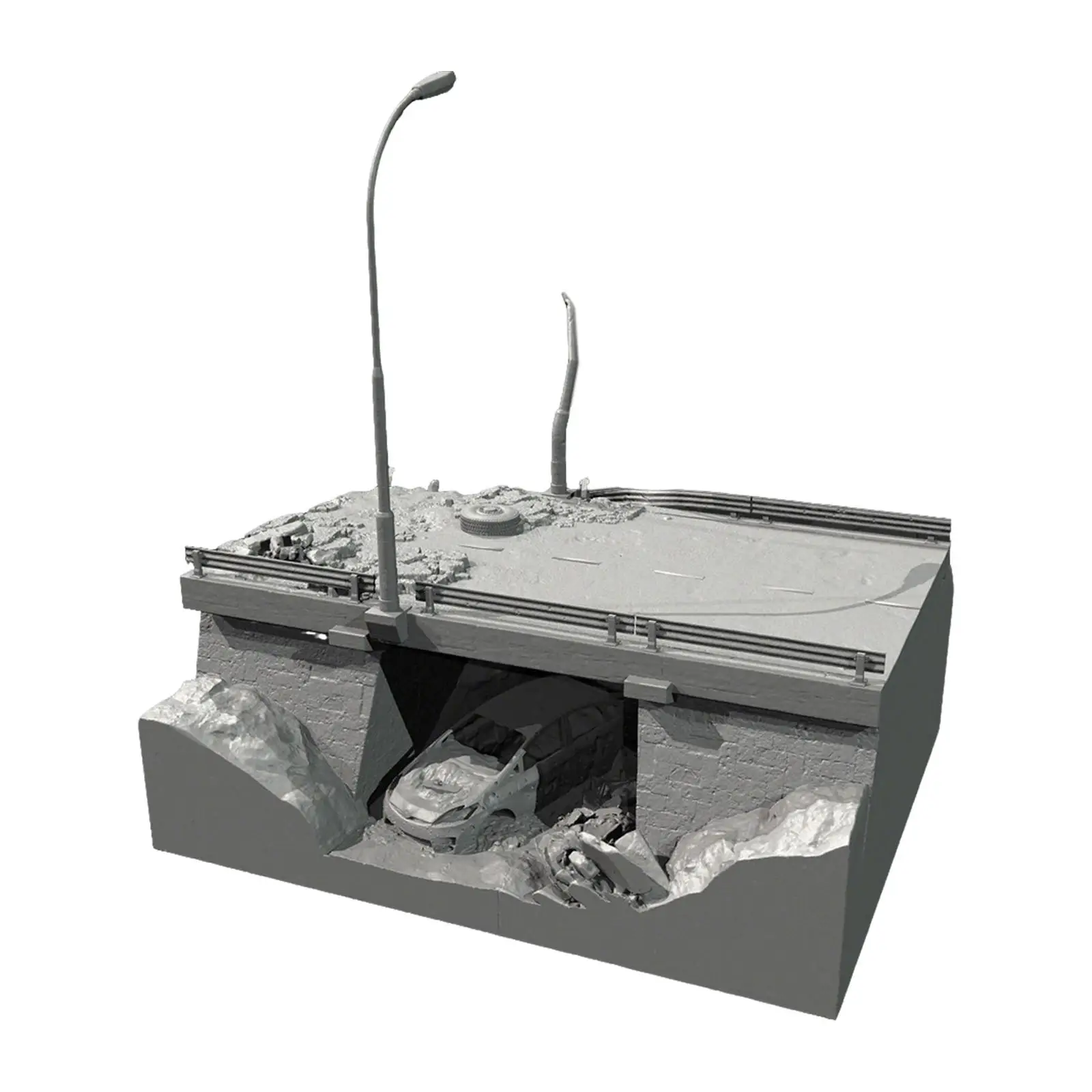 Maqueta de tren carretera en miniatura sin pintar para bricolaje - imagen 4