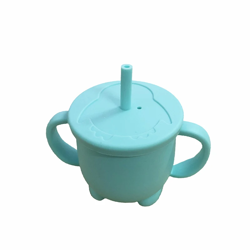 Taza con pajita antivuelco para bebé - Silicona sin BPA - imagen 2