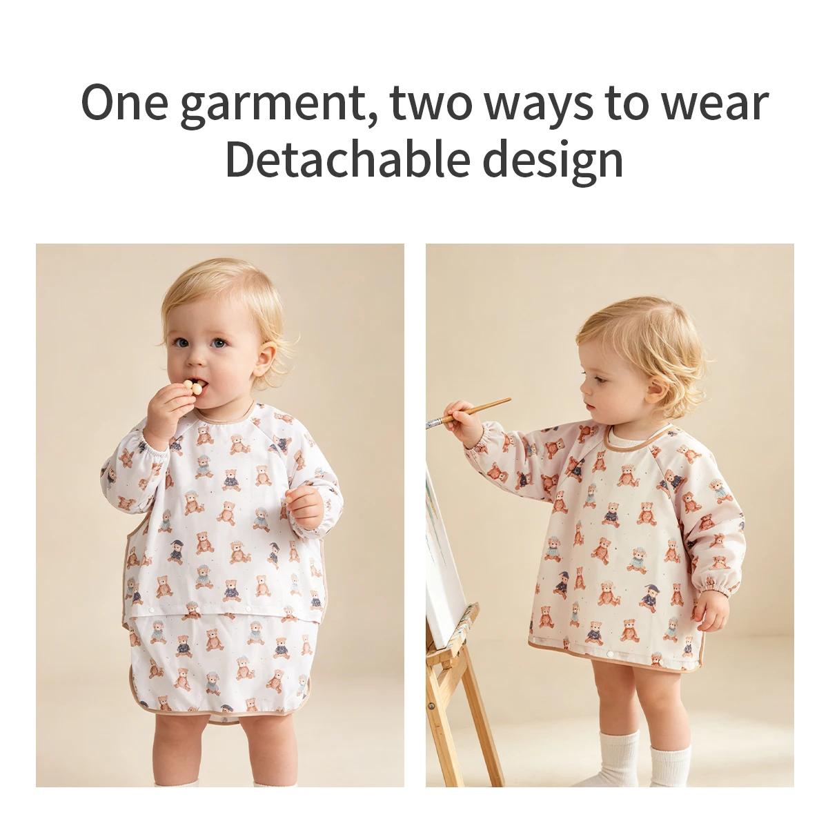Babero Kangobaby impermeable para bebés – Ajustable para trona o mesa - imagen 4
