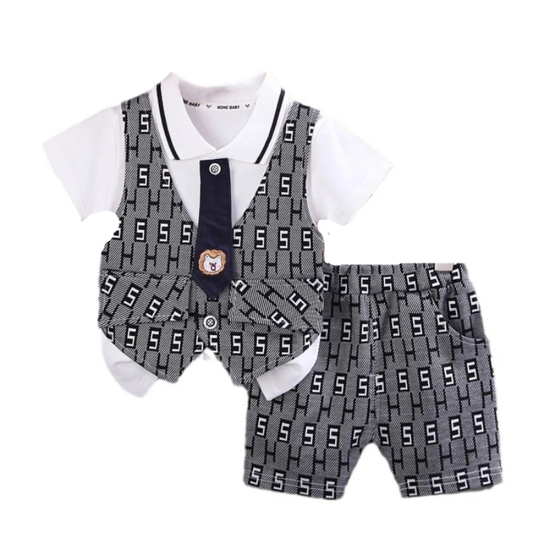 Conjunto bebé verano algodón con camiseta y short cómodo - imagen 3