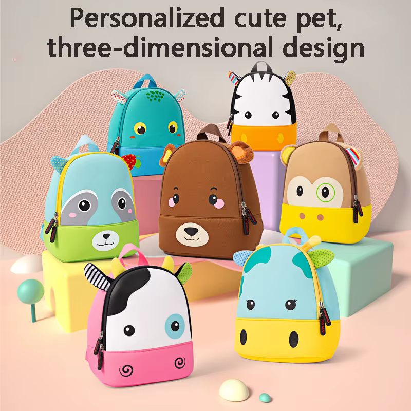 Mochila escolar 3D con animales para niños y niñas – Diseño biomimético - imagen 2