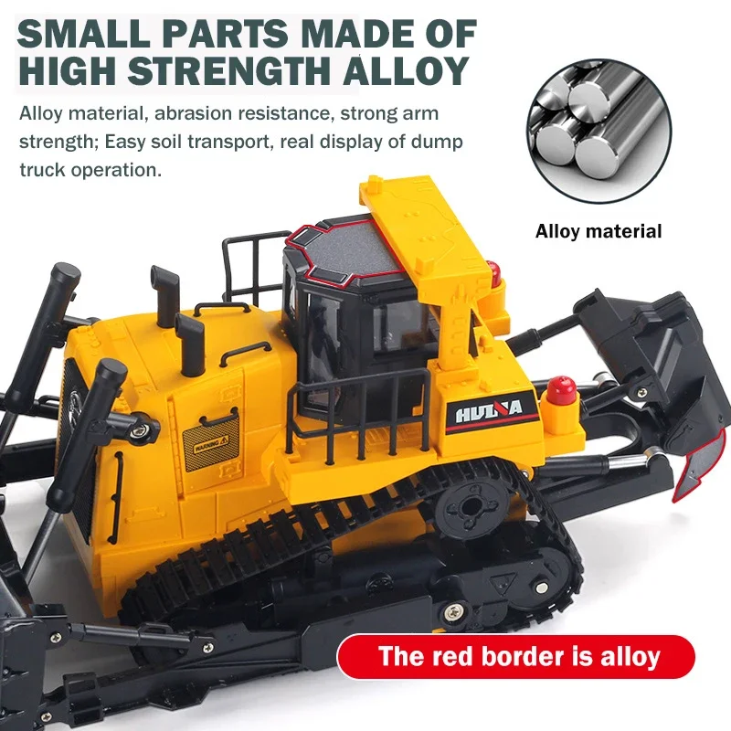 HUINA bulldozer teledirigido de metal para niños - imagen 4