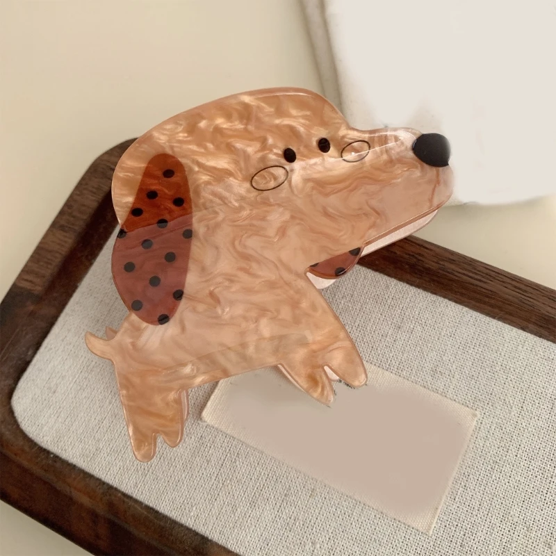 Pinza pelo bebé de acetato con cachorros y gatitos para niña - imagen 3