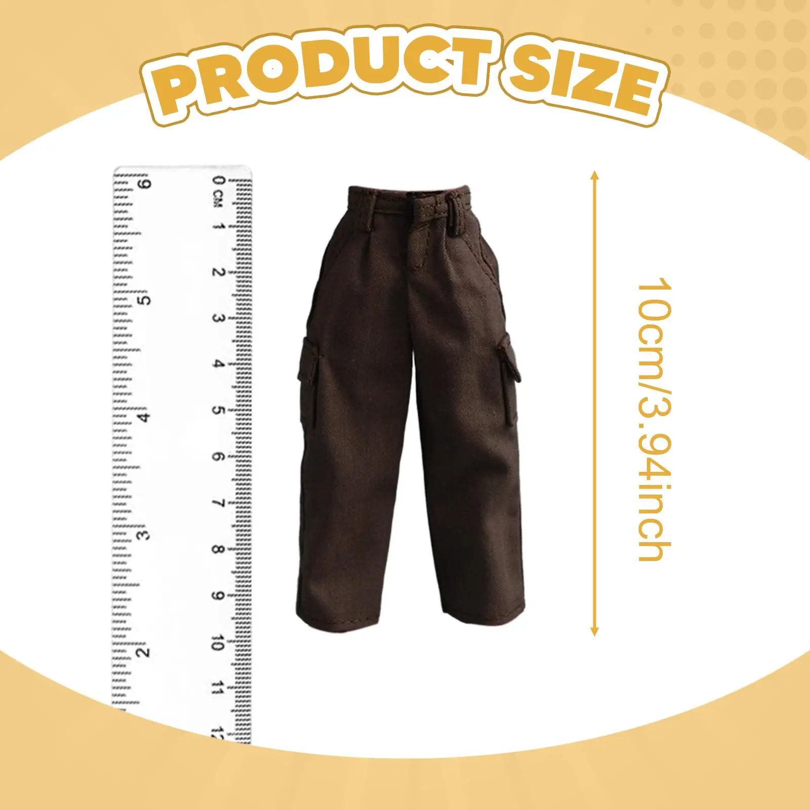 Pantalones para muñecas estilo figura de acción con vestido moda - imagen 3