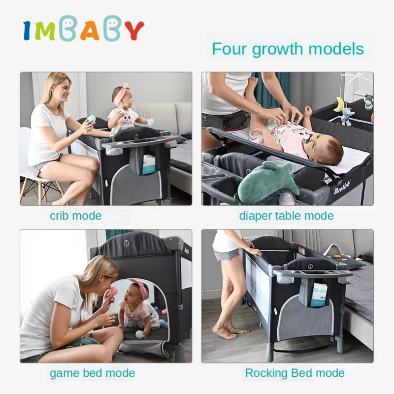 IMBABY Cuna Convertible Moisés Portátil - Cama plegable - imagen 3