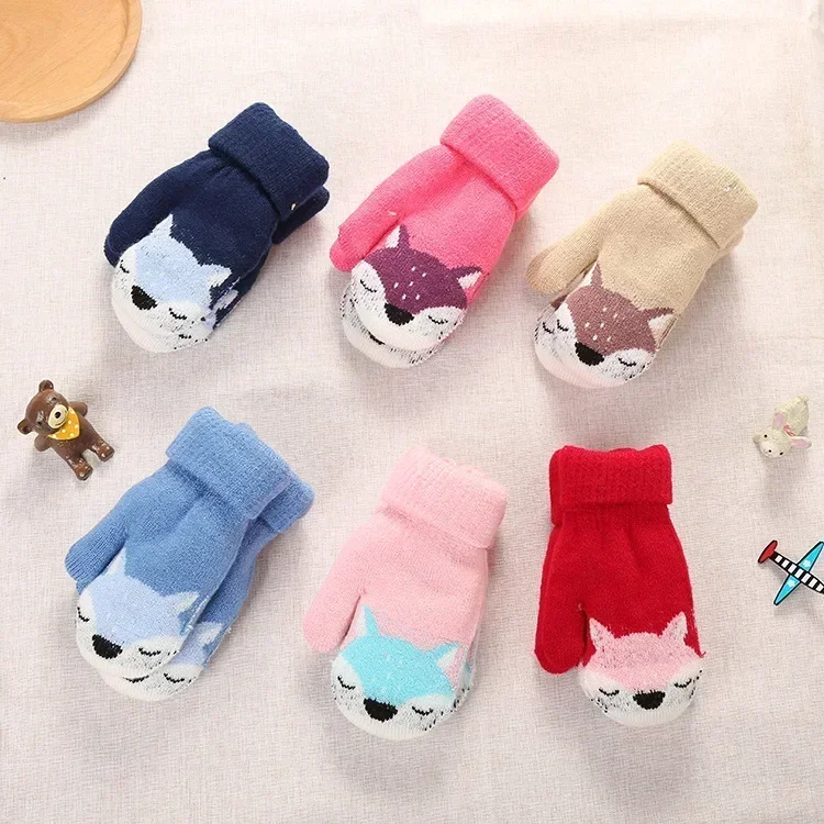 Guantes de invierno térmicos para bebé – Lana y algodón suaves - imagen 2