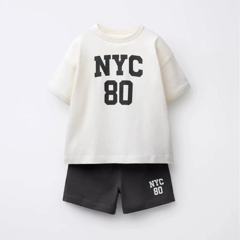 Conjunto verano niño camiseta manga corta y pantalón corto