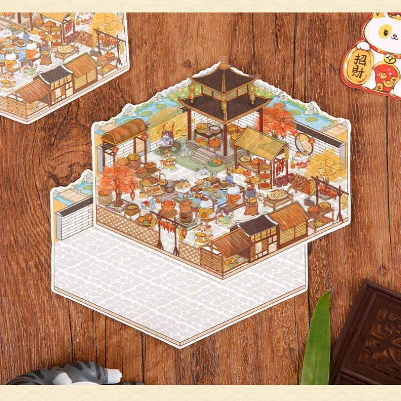 Pegatinas 3D infantiles de gato animado para regalo y ocio - imagen 2