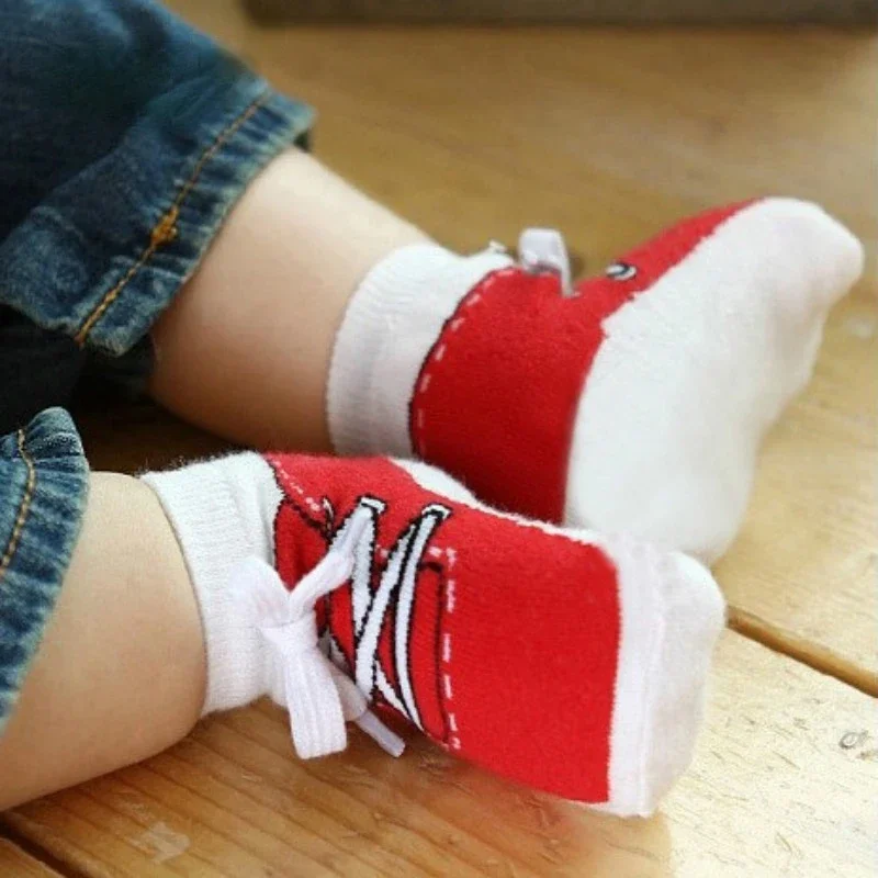 Calcetines de algodón suaves con cordones y suela antideslizante - imagen 2