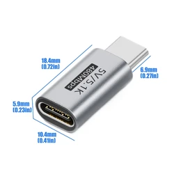 Adaptador USB-C macho a hembra para cargadores y pequeños dispositivos