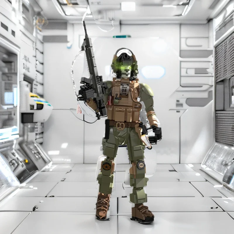Bloques de construcción militar con soldado escondido - imagen 4