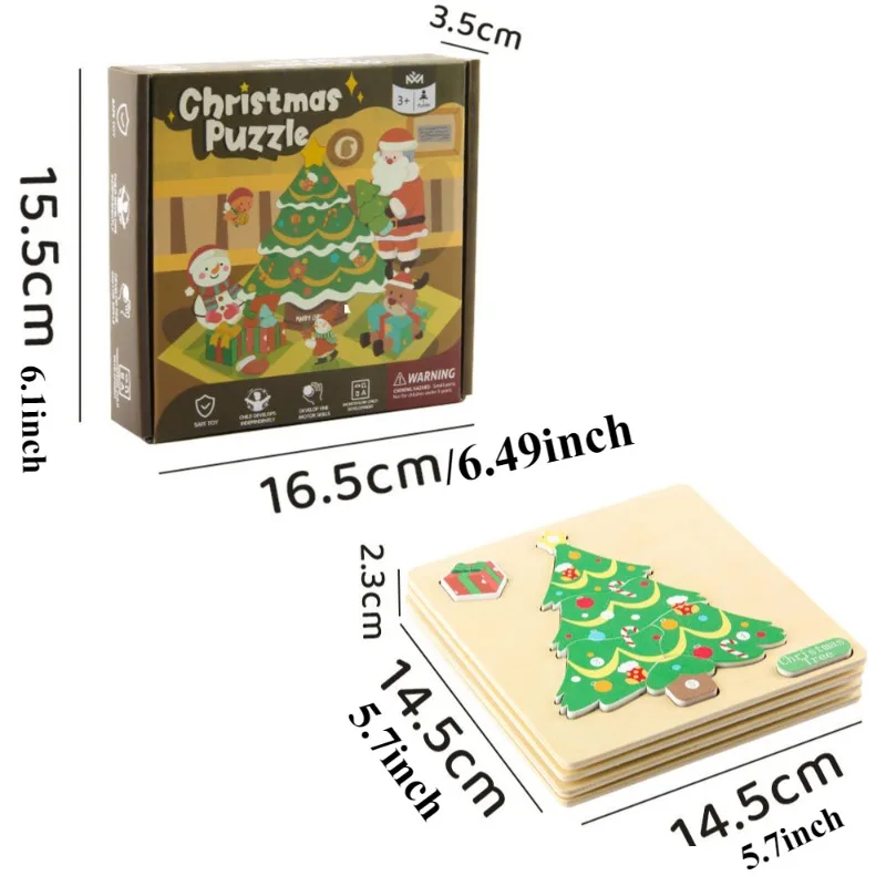 Puzzlesnavideños de madera para niños – 4 modelos - imagen 4