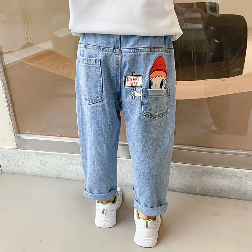 Vaqueros para niño con cintura elástica ajustable y suave - imagen 5