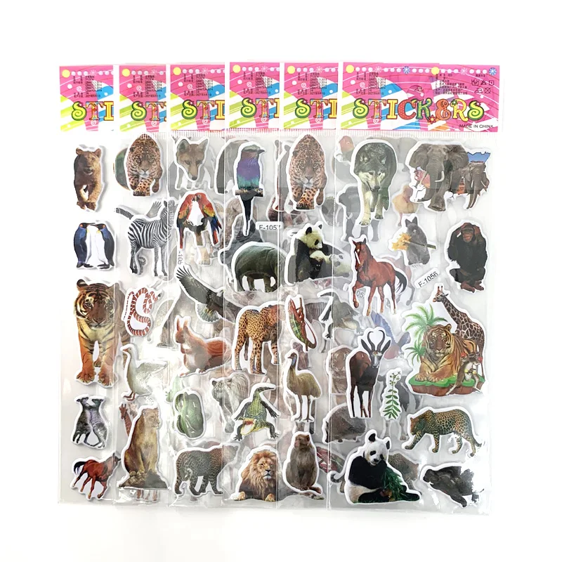 Álbum de pegatinas infantil con animales salvajes – 50 páginas - imagen 3