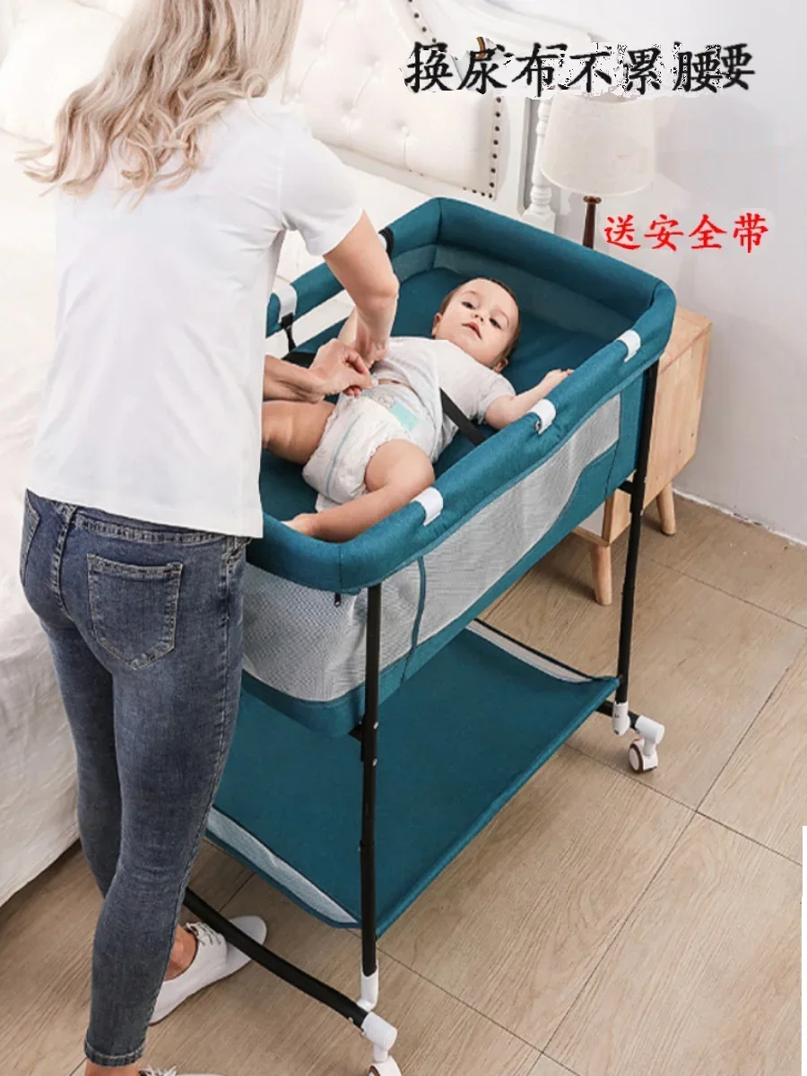Cuna portátil multifuncional para bebé con altura ajustable segura - imagen 2