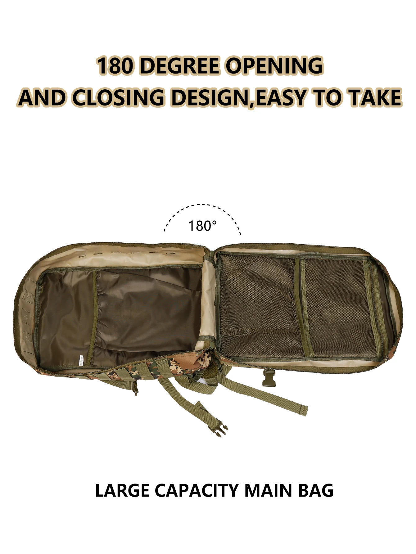 Mochila táctica militar Molle gran capacidad para senderismo - imagen 4