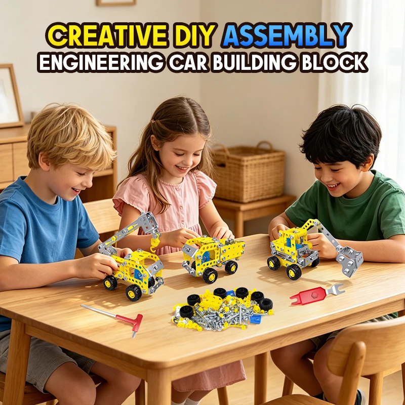 Juego de construcción metálica 3D con ladrillos y tornillos - imagen 3